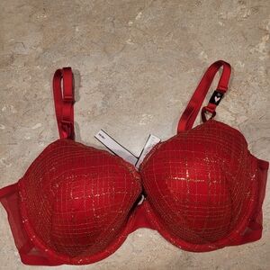 Victoria's Secret Red and Gold Bra